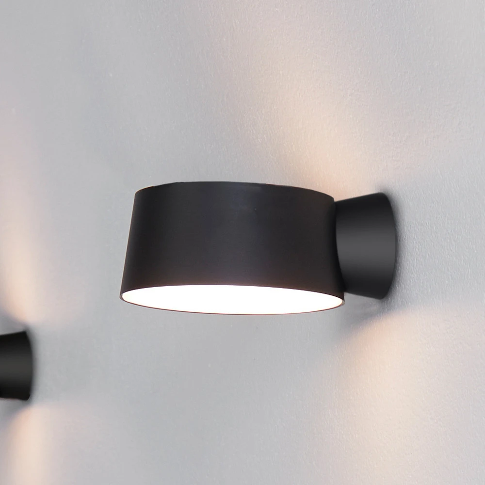 LOOM DESIGN applique murale LED Cookie noir aluminium Ø 15 cm Style moderne