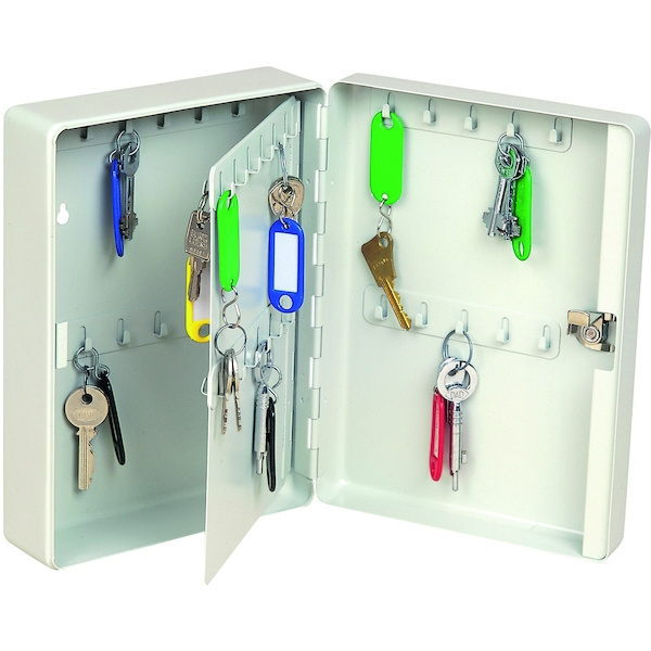 Cadenas à code Boîte et coffre à clés BUDGET à majeur - 45 clés - blanc - DECAYEUX