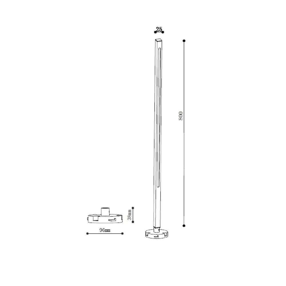 Balise extérieure à LED sur support 12-24W hauteur 80-160cm Calax