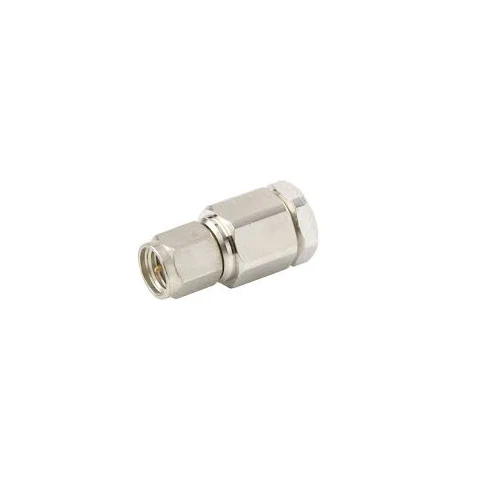 1/4in SMA Male Mounting Angle Straight Tab-­flare Trimetal CommScope Connector F1TSM-HF en laiton nickelé