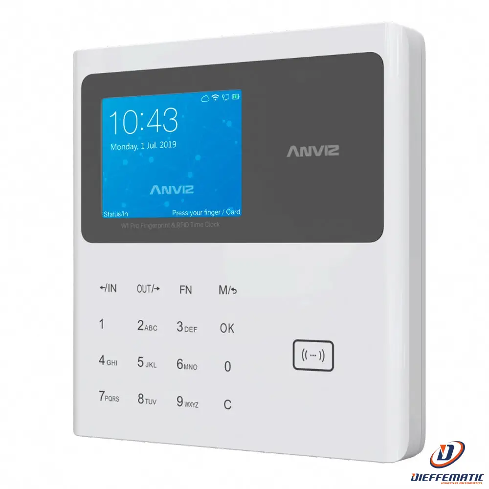 Anviz W1C-Pro Controllo Presenze - Compatible Multimarque