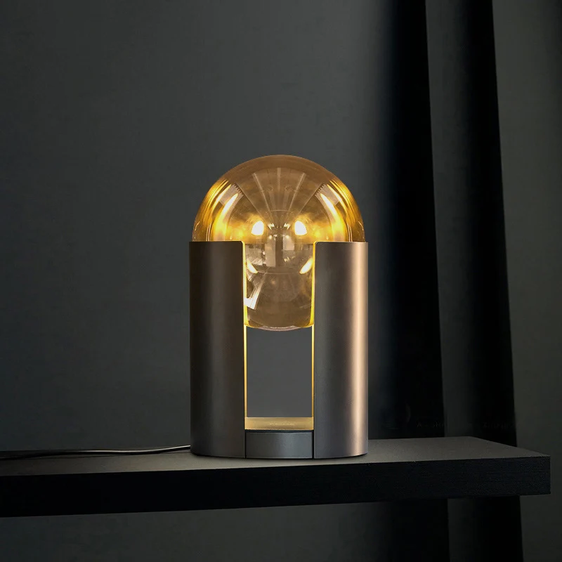 Professionnel Haute Qualité Lampe de table design tendance avec globe en verre doré – Douille G9