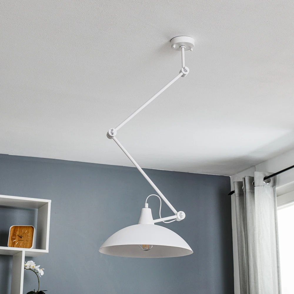 Plafonnier 808 réglable à 1 lampe blanc