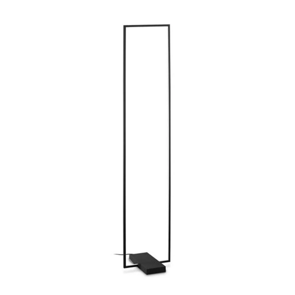 Suspension à trois bras Ideal Lux lampe sur pied LED Frame noir métal hauteur 150,5 cm