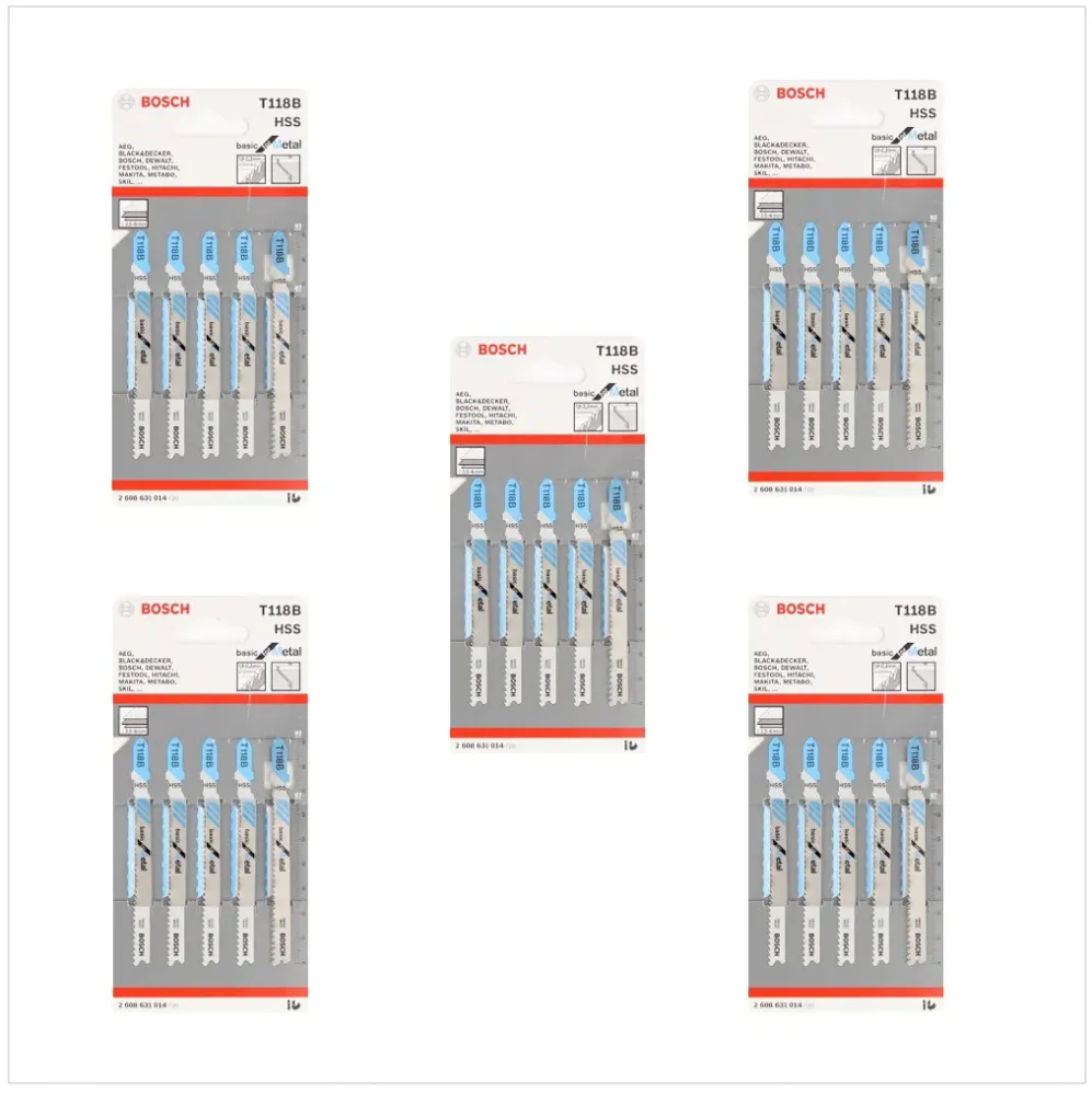 Bosch T 118 B 118 B Basic Metal Lames de scie sauteuse 92mm, 25pcs. (2608631014) Bosch Professional
