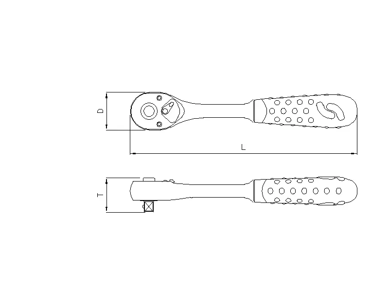 Cliquet 1/4'' 45 dents
