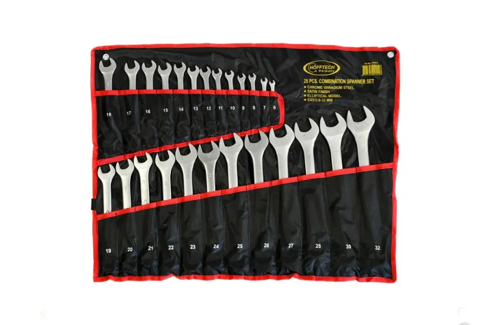 Clés plats mixtes 25 pcs Cr-V SF