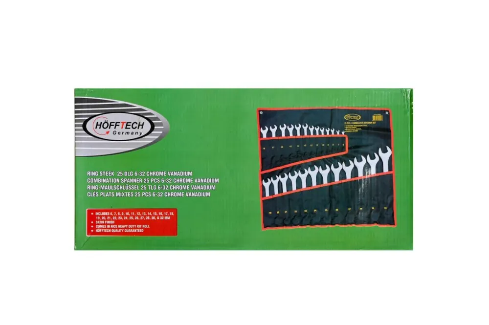 Clés plats mixtes 25 pcs Cr-V SF