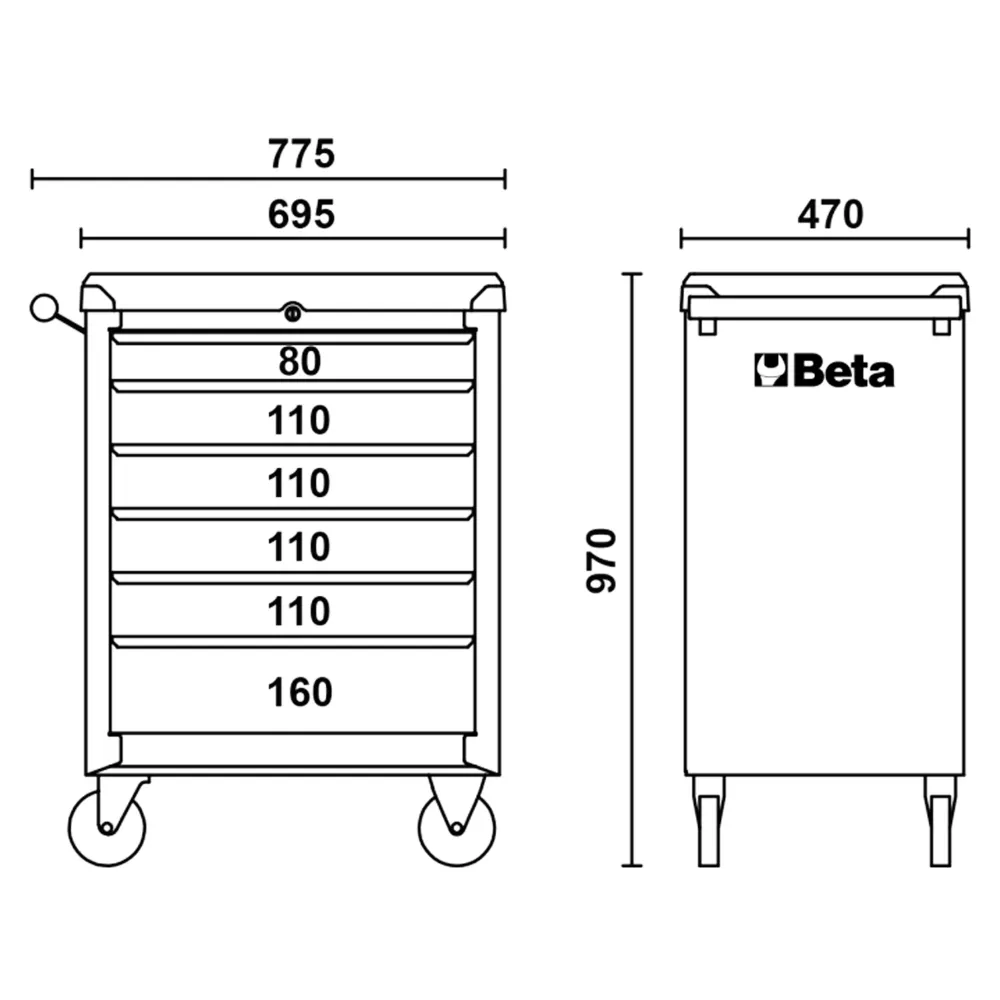 Coffre à outils Beta C04BOX- VU