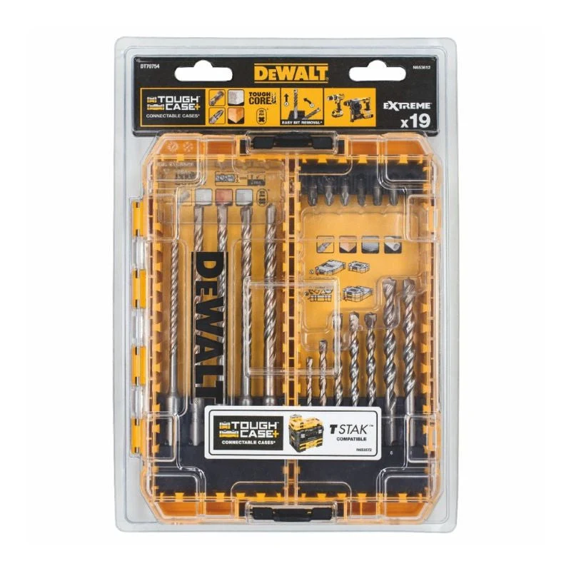 Jeu de 19 forets et mèches SDS Plus DEWALT DT70754-QZ DEWALT ACCESSOIRES