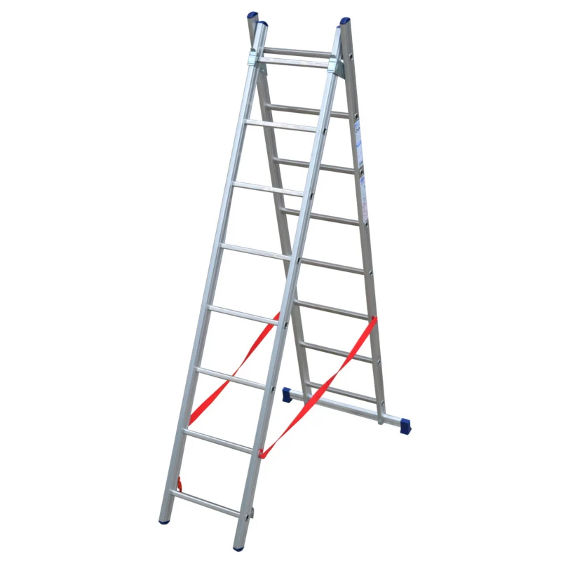 Echelle transformable 2 plans / 2 x 8 échelons / 2m30 - 3m70