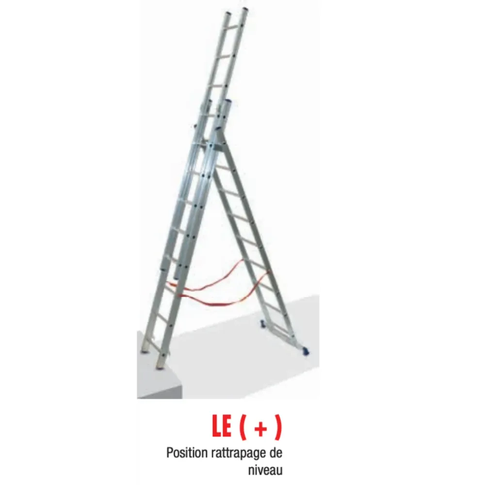 Echelle transformable 2 plans / 2 x 8 échelons / 2m30 - 3m70