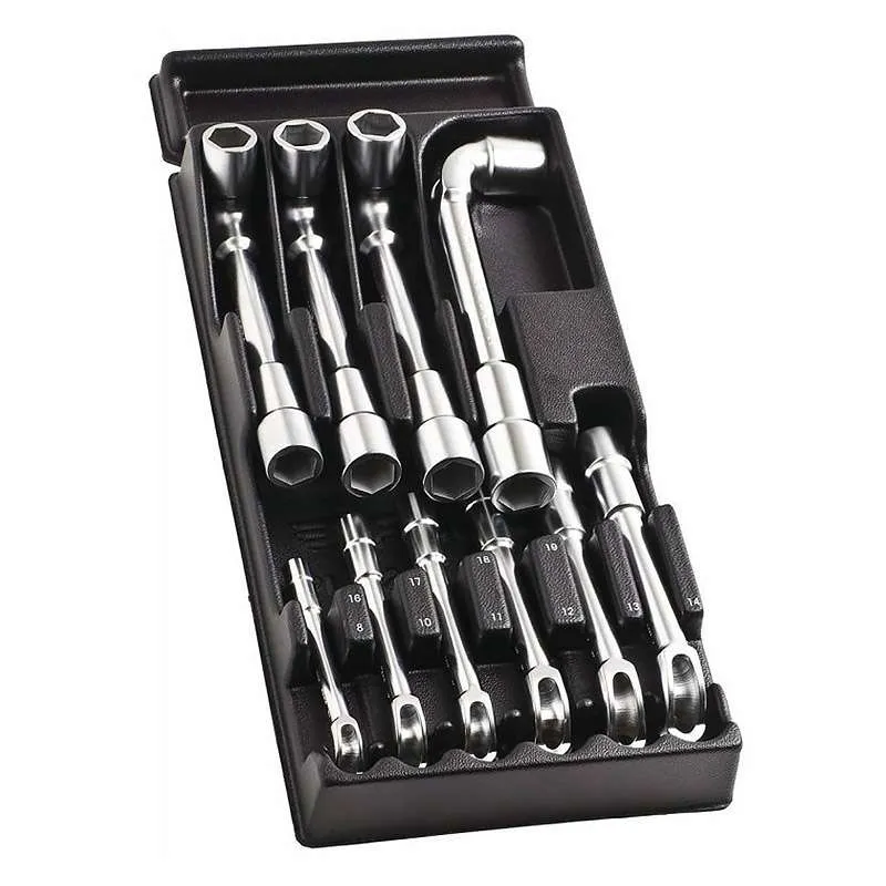 Module de 10 clés à pipe débouchées FACOM MOD.75-1PB