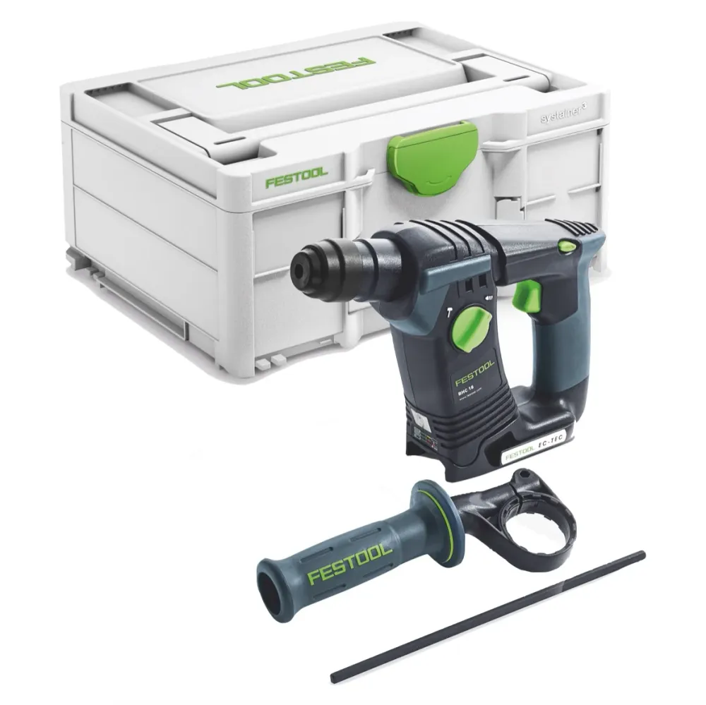 Festool BHC 18-Basic Marteau perforateur sans fil 18 V 1,8 J SDS Plus Brushless ( 577600 ) + Systainer - sans batterie, sa...