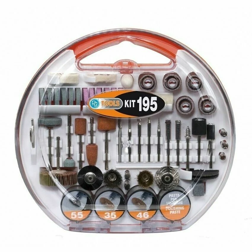 jeu d'accessoires pour mini perceuse 'pg195a' 195 pièces