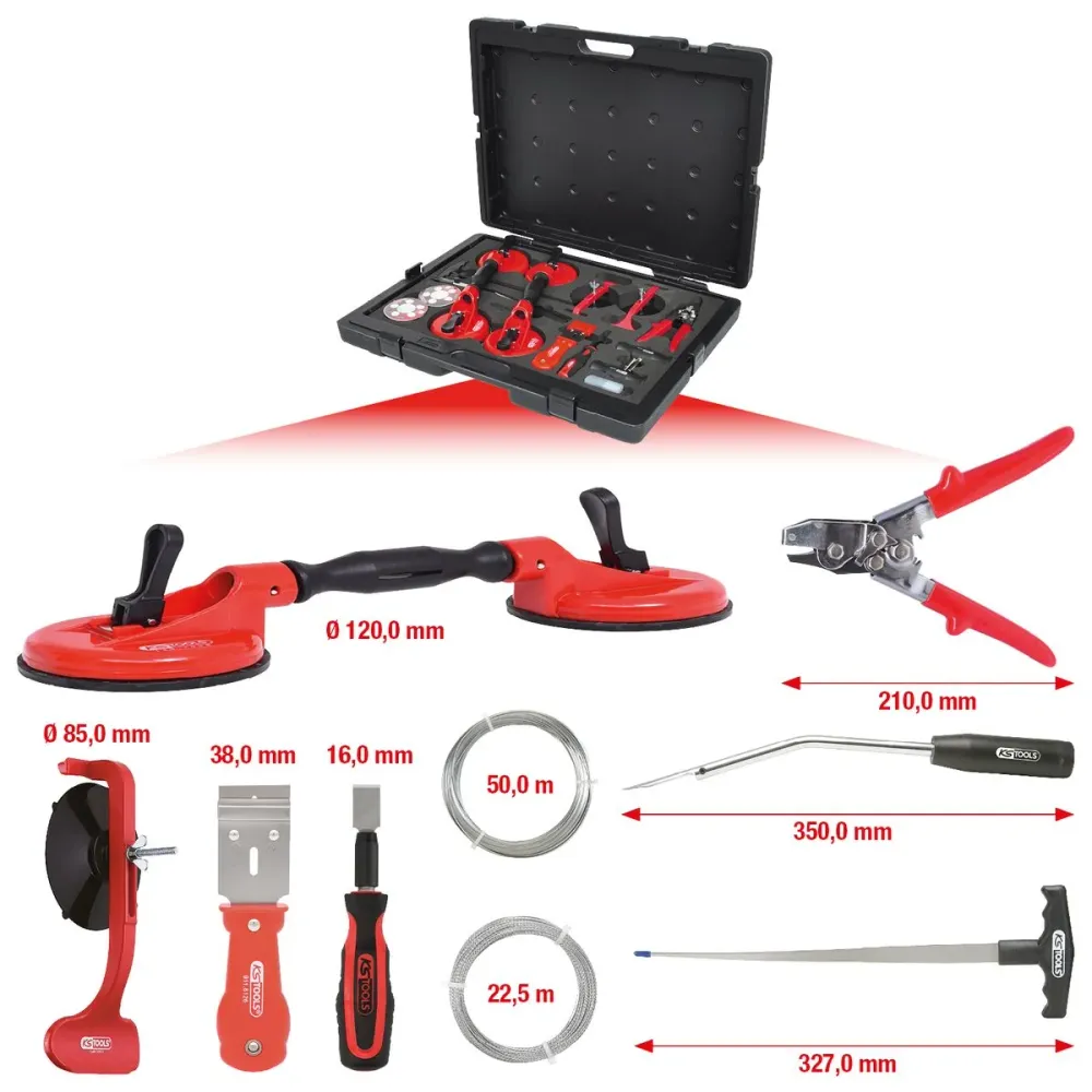 KS TOOLS Coffret MASTER pour pare-brises, 13 pcs ( 140.1065 )
