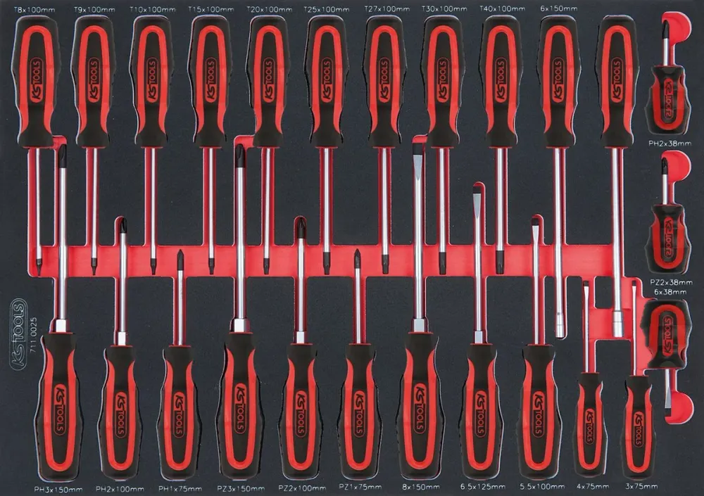 KS TOOLS SCS Module de tournevis ERGOTORQUEplus, 25 pcs, modules système 1/1 ( 711.0025 )