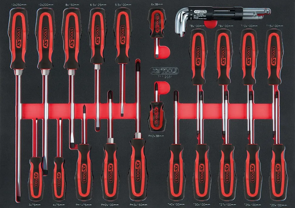 KS TOOLS SCS Module de tournevis, 29 pcs, modules système 1/1 ( 711.1029 )