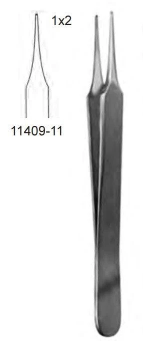 Micro pince à épiler, bijoutier 11,5 cm, 0,4 mm