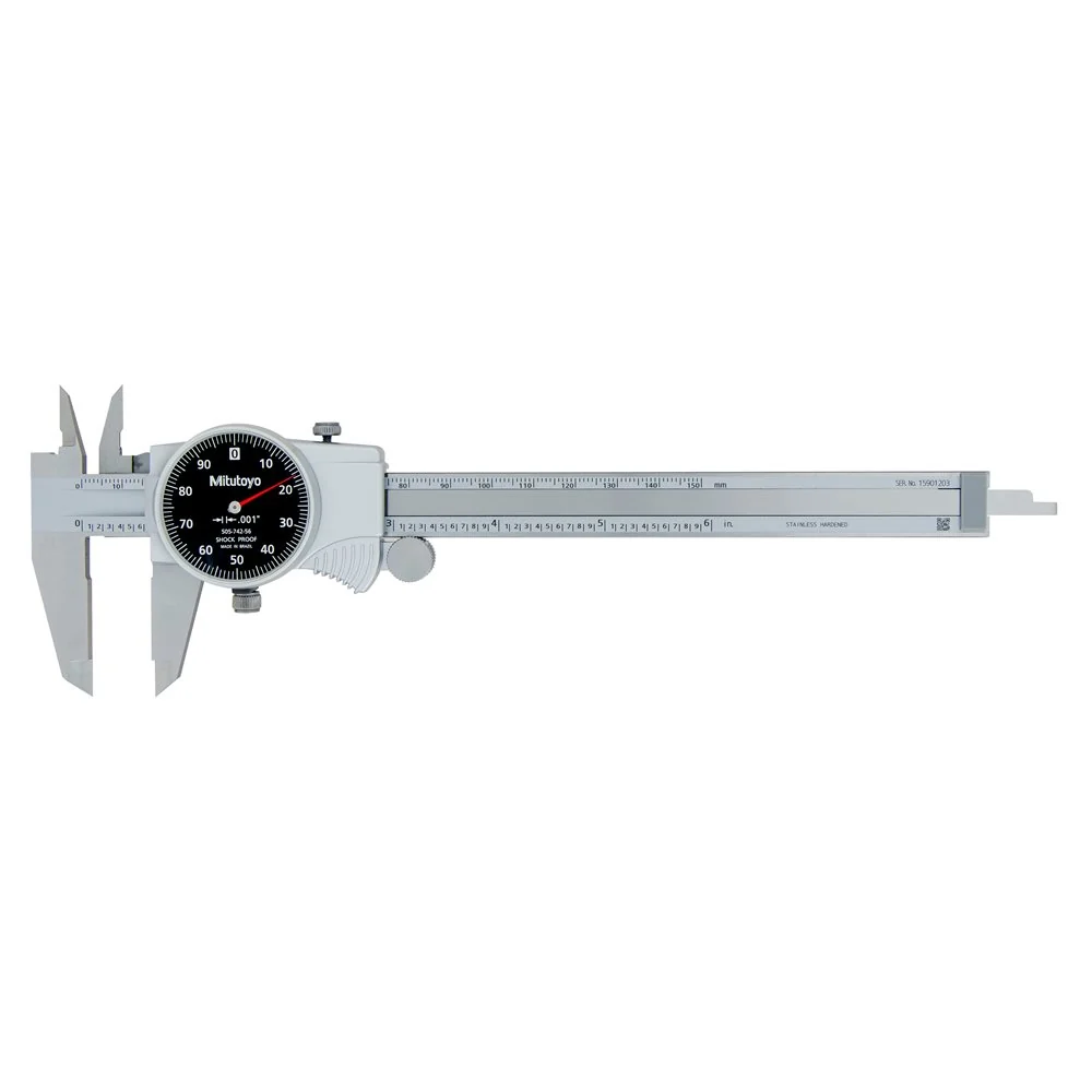 VERNIER 0-6" MITUTOYO FACE NOIR