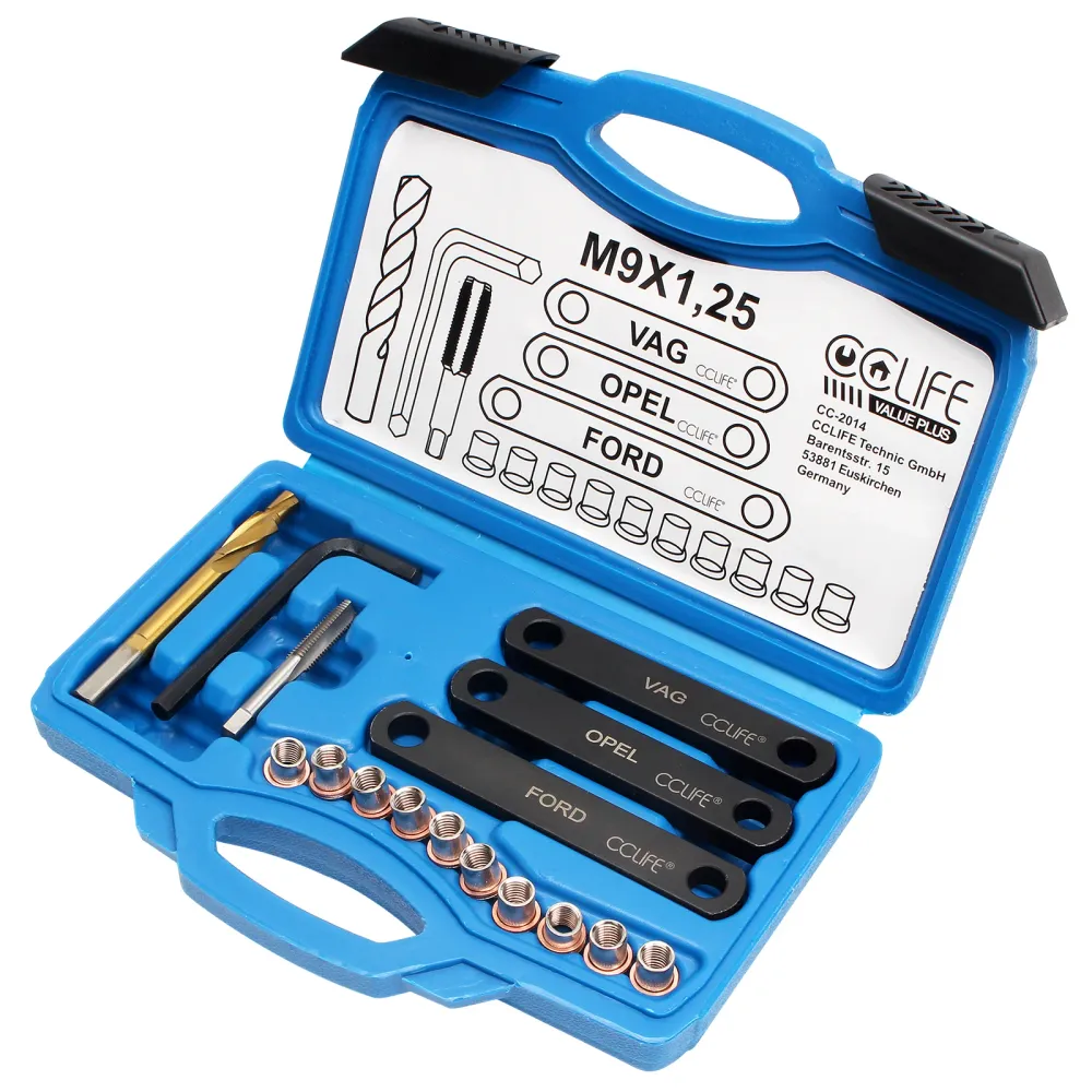 16 pcs Brake Caliper Guide Pin Thread Repair Set Repair Kit Brake Threads Compatible | M9 x 1.25