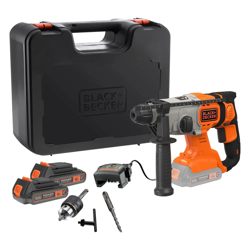 Perceuse à percussion Black+Decker BCD900E2K-QW 18 V 2,5 Ah