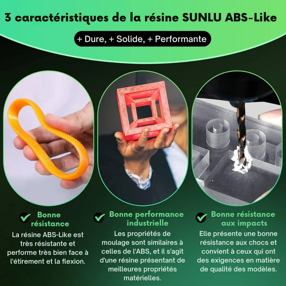 Sunlu - Résine ABS-Like - Blanc (White) - 1 kg