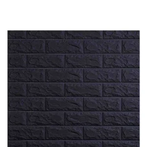3D Self Adhesive Wall Brick Sticker - Noir jais | Livraison Rapide