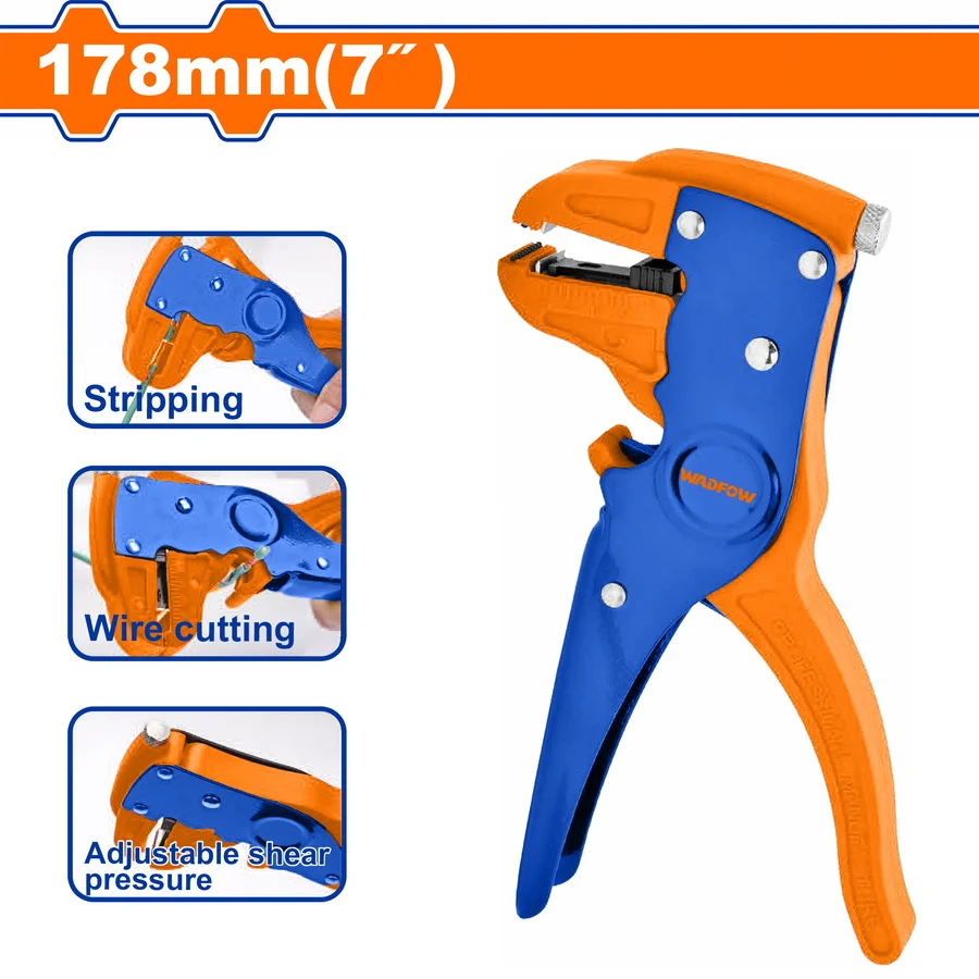 Ajustable Pince à Dénuder 7" – Multi-usage avec Coupe Intégrée