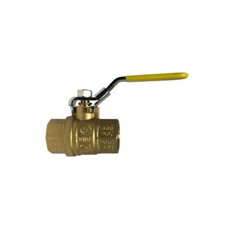 Équerre à chapeau 3/4"Nominal Lock Handle Laiton Ball Valve 940174L