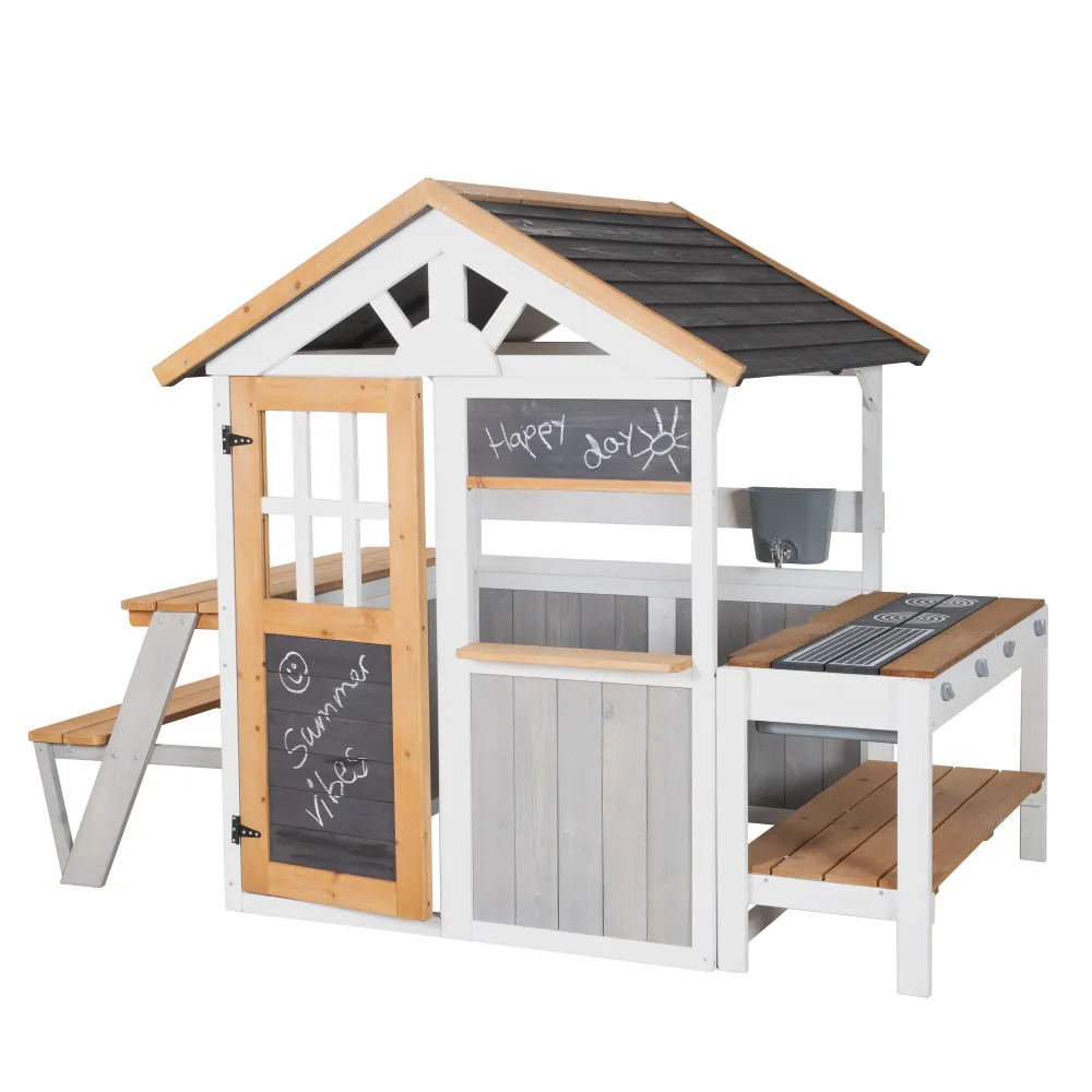 Picknick-Erweiterung für roba Spielhaus - Wetterfestes Holz - Mehrfarbig en acier galvanisé
