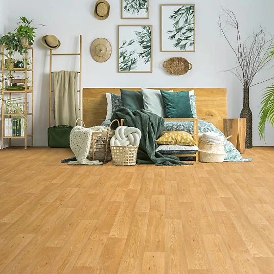 Sol Vinyle First - Effet parquet chêne ancestral - Rouleau de 3m x 30m