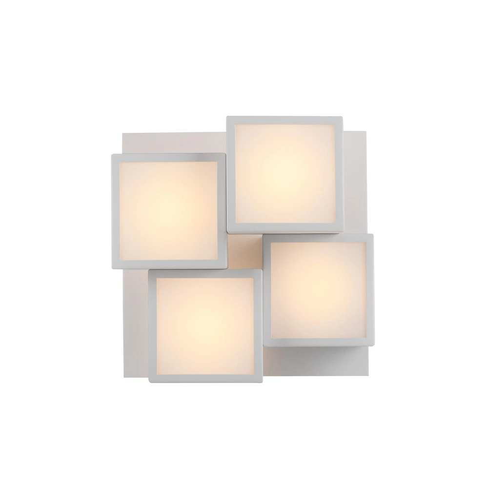 Éclairage Décoratif LED JUST LIGHT. Plafonnier LED Tetris, fer, 3.000 K, blanc