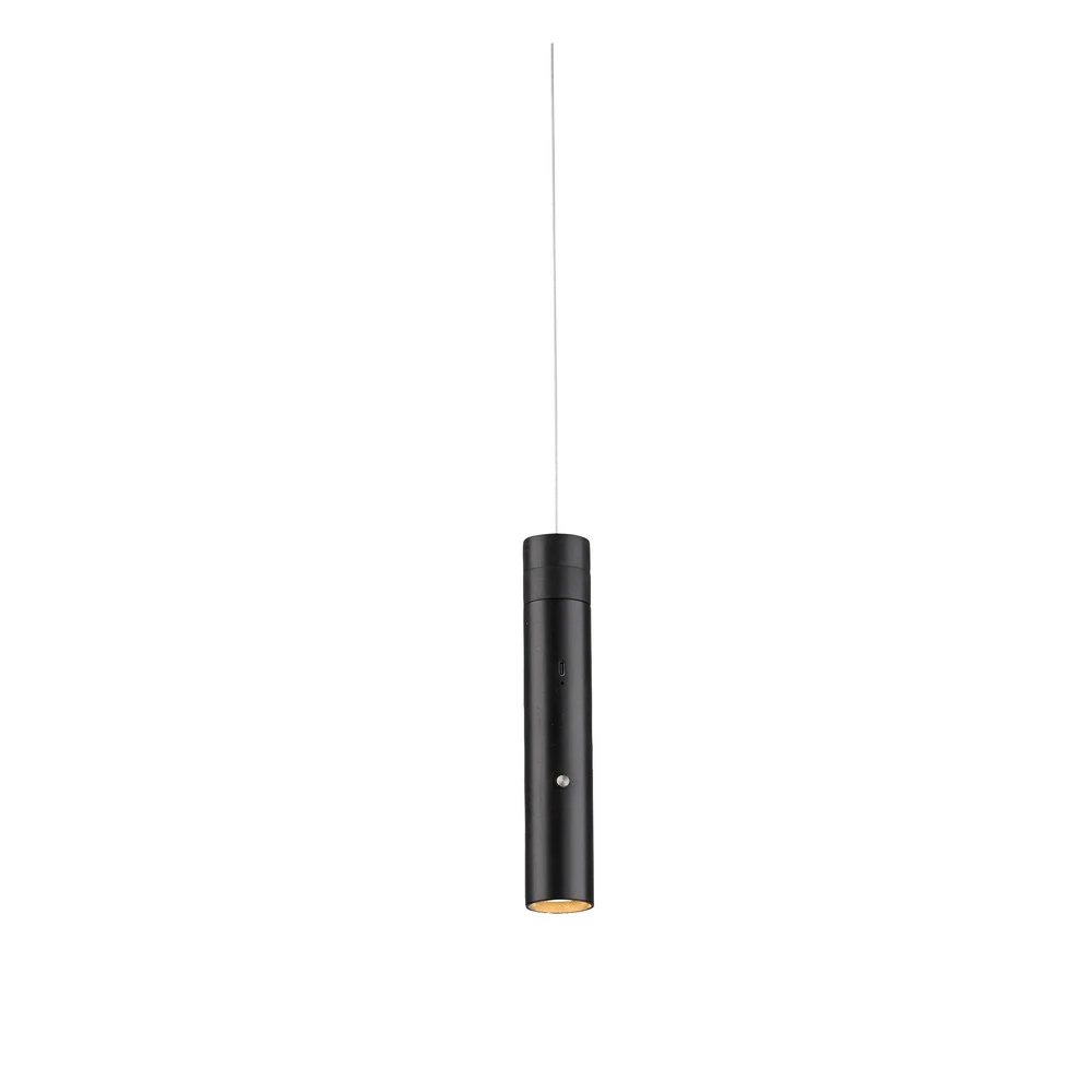 JUST LIGHT. Suspension LED sur batterie Attach, noir, fer