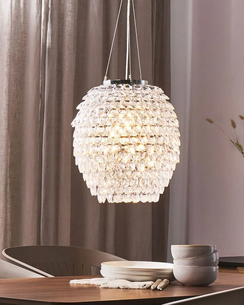 Luminaire de plafond à diffusion uniforme Lampe suspension argenté SAUER