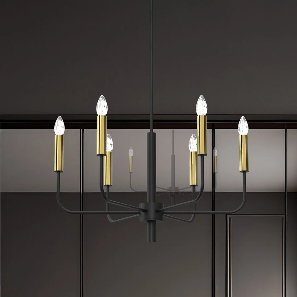 Lustre Hedwig, à 6 lampes avec diffuseur opale