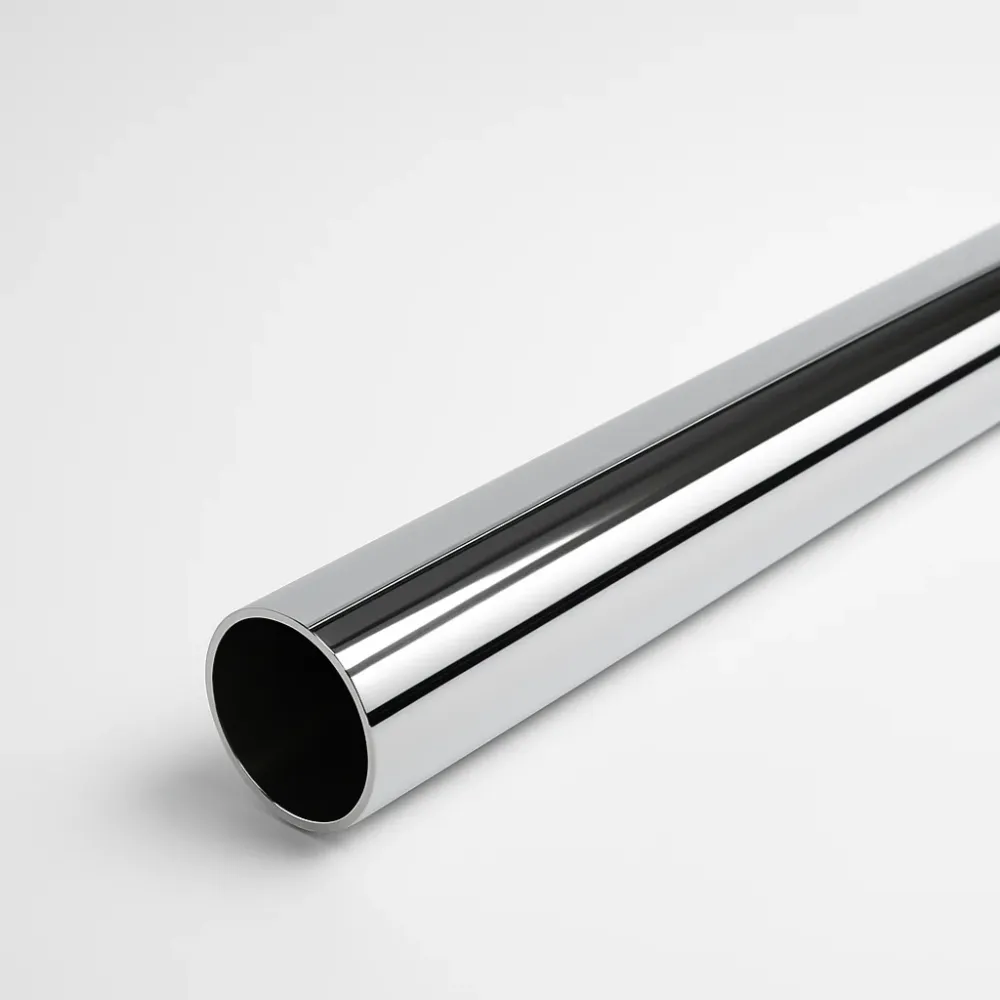Tringle à Rideau Chromée 3m - Tube Acier Inoxydable Ø25mm - Installation Commode